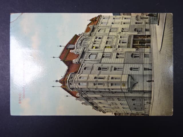 Brno - Mozartova ulice (Mozartgasse) Obchodní a živnostenská komora, prošlá 1911