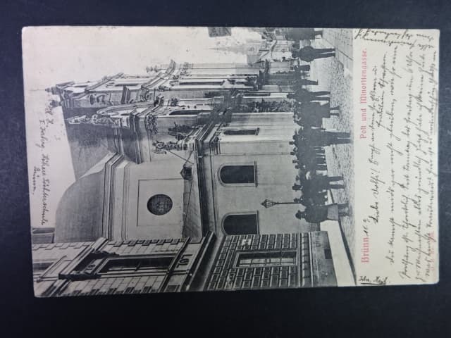 Brno - Poštovská ulice (Postgasse), prošlá 1903
