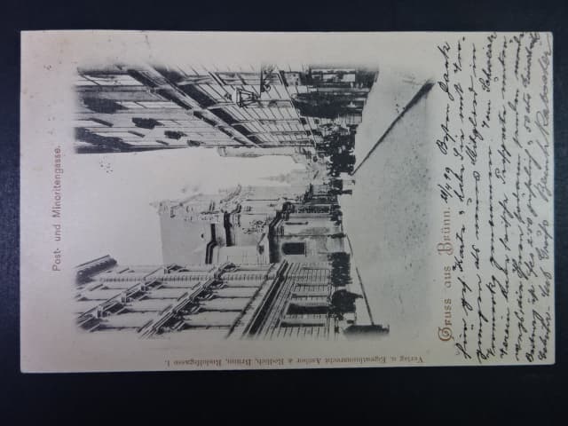 Brno - Poštovská ulice (Postgasse), prošlá 1899