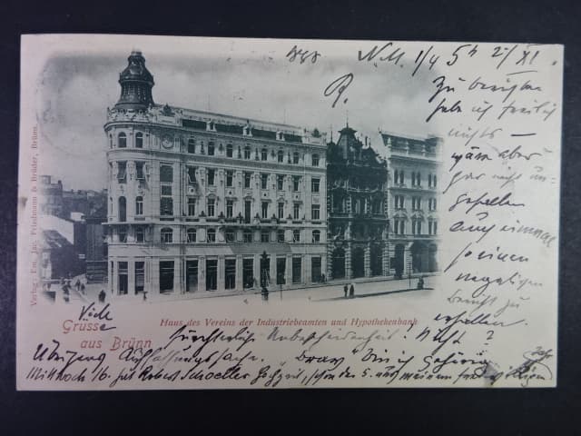 Brno - Hradební ulice (Basteigasse) dnes Roosveltova, prošlá 1898