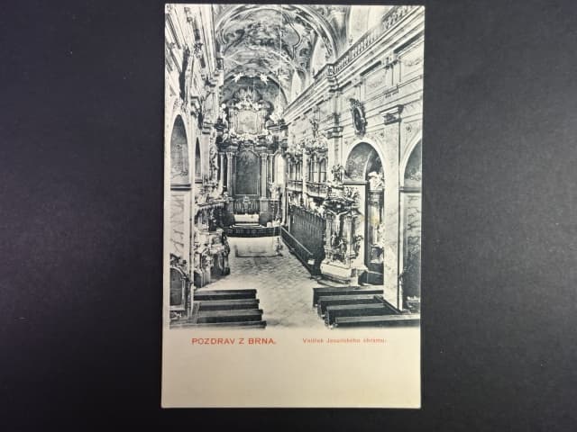 Brno - Jezuitská (Jesuitengasse), vnitřek chrámu, neprošlá