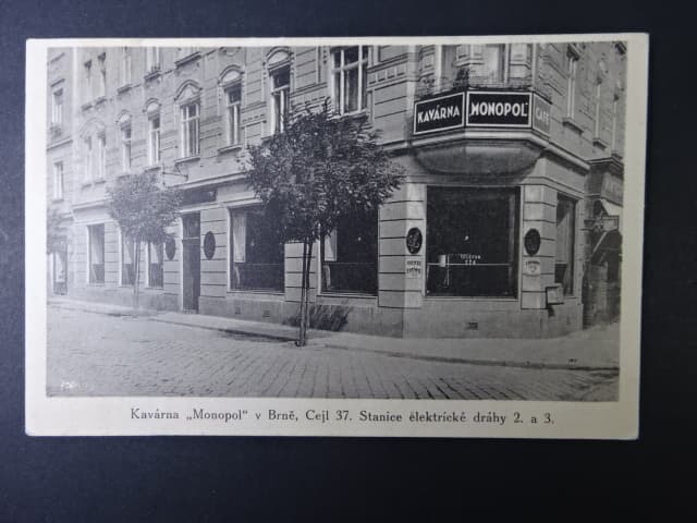 Brno - Cejl (Zeile) kavárna Monopol, prošlá