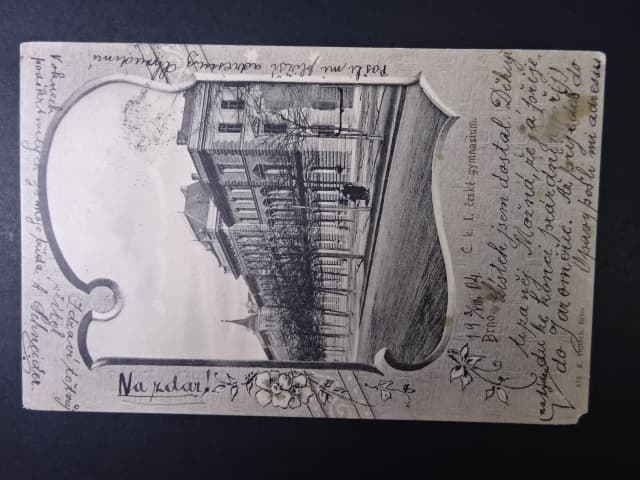 Brno - Třída Kpt. Jaroše (Schmerlingova - Schmerlingstrasse) gymnázium, prošlá 1904