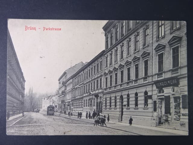 Brno - Drobného (Parkstrasse), prošlá 1914