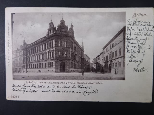 Brno - Rašínova (Lichtenštejnova ulice), prošlá 1903