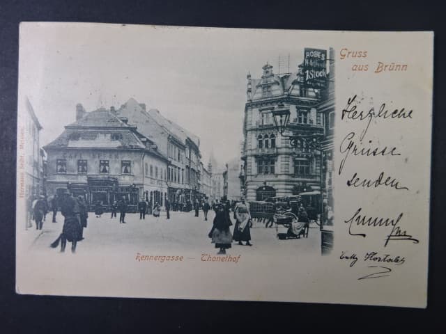 Brno - Běhounská (Rennergasse), prošlá 1899