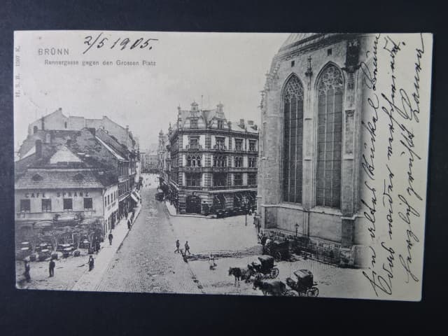 Brno - Běhounská (Rennergasse), prošlá 1905