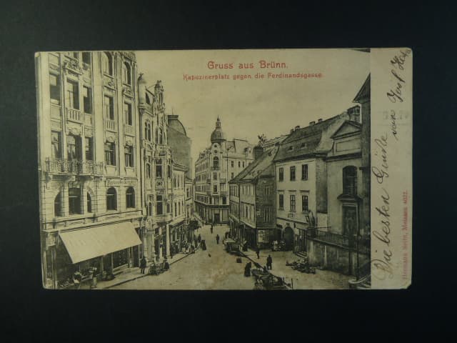 Brno - Kapucínské náměstí (Kapuzinerplatz), prošlá 1906