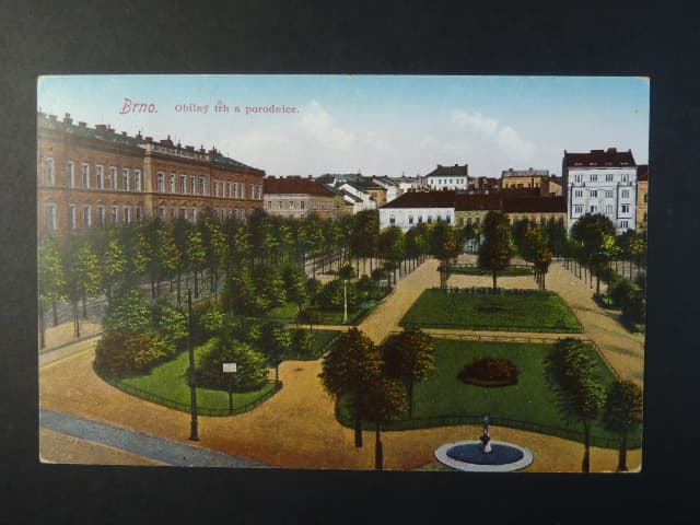 Brno - Obilní trh a porodnice, prošlá 1915
