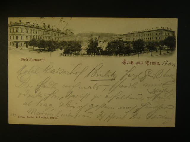 Brno - Obilní trh, prošlá 1899