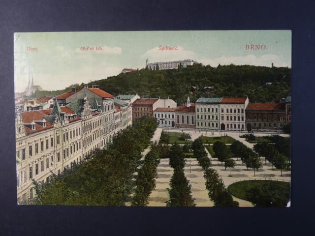 Brno - Obilní trh a Špilberk, prošlá 1910