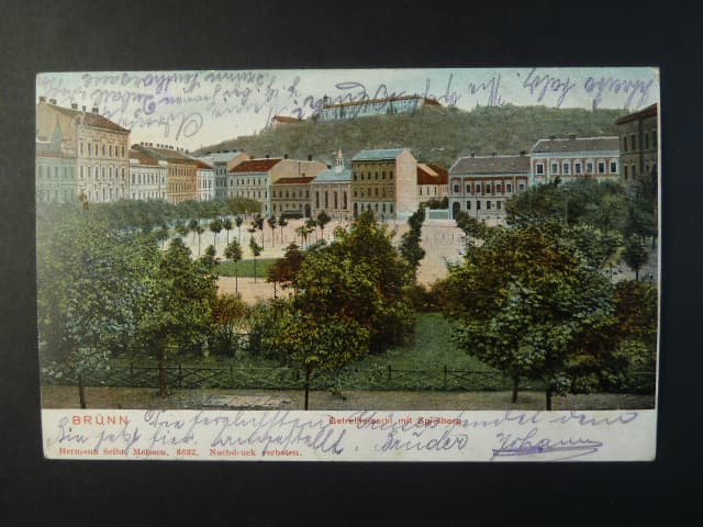 Brno - Obilní trh se Špilberkem, prošlá 1906