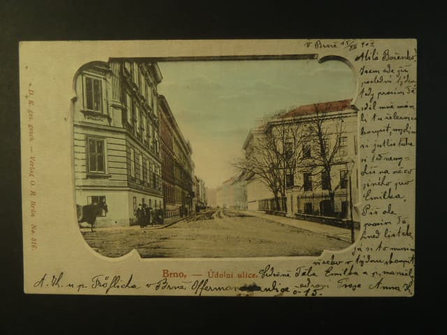 Brno - Údolní ulice, prošlá 1902