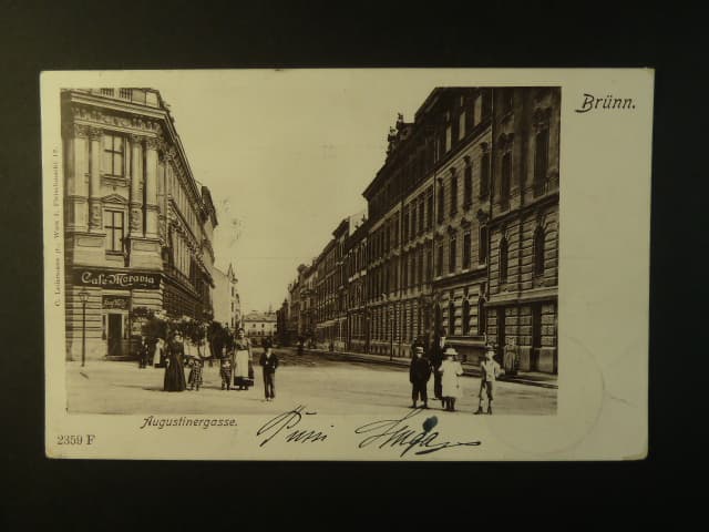 Brno - Jaselská ulice (Augustinergasse), prošlá 1900