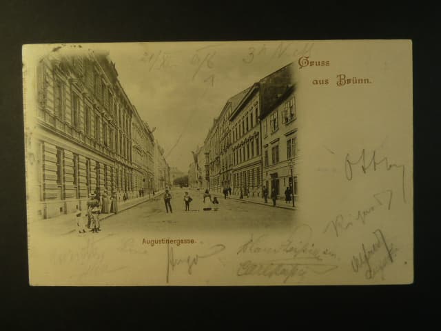 Brno - Jaselská ulice (Augustinergasse), prošlá 1898