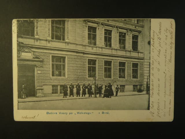 Brno - Jaselská ulice (Augustinergasse), Vesna, prošlá 1908