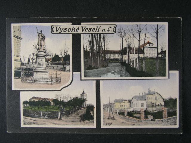 Vysoké Veselí, bar. vícezáběrová pohl., prošlá