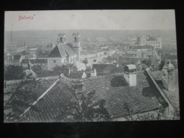 Bučovice, čb. pohl., prošlá, stržená zn.