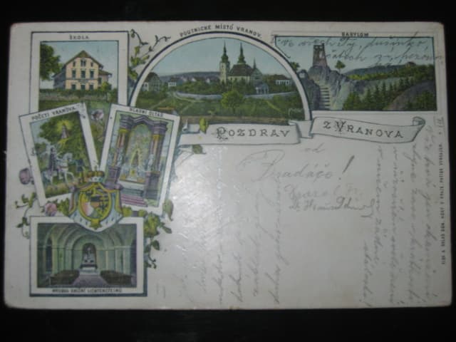 Vranov u Brna, bar. pohl., prošlá, 1905 stržená zn.
