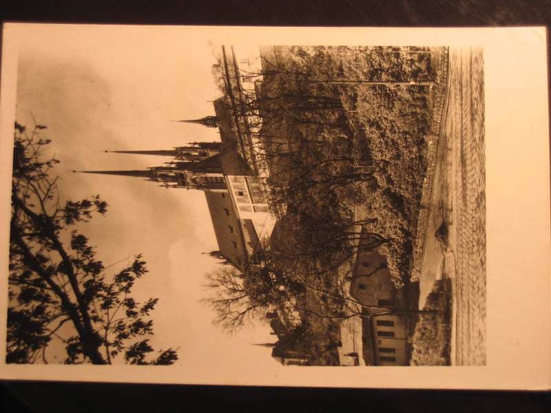 Brno, čb. fotopohlednice, pod Petrovem, prošlá 1936