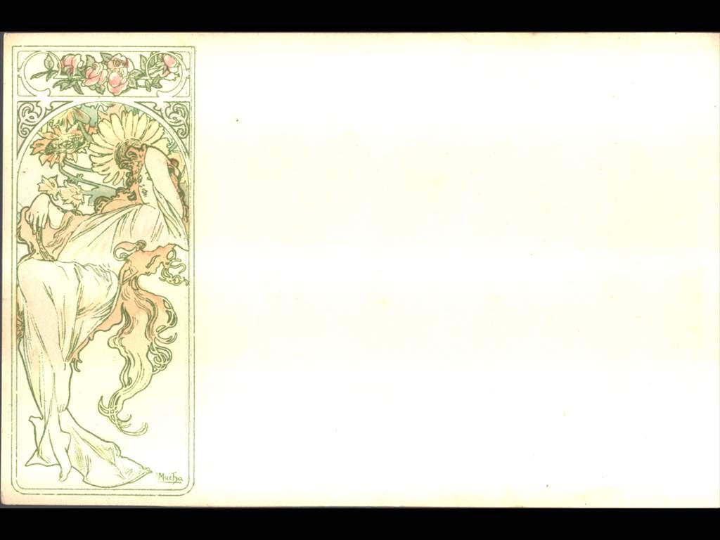 A.Mucha, fr. lito. - Summer -, pošt. neprošlá