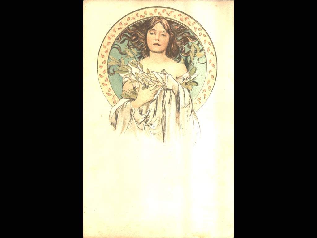 A.Mucha, fr. lito. - Cocorico -, neprošlá