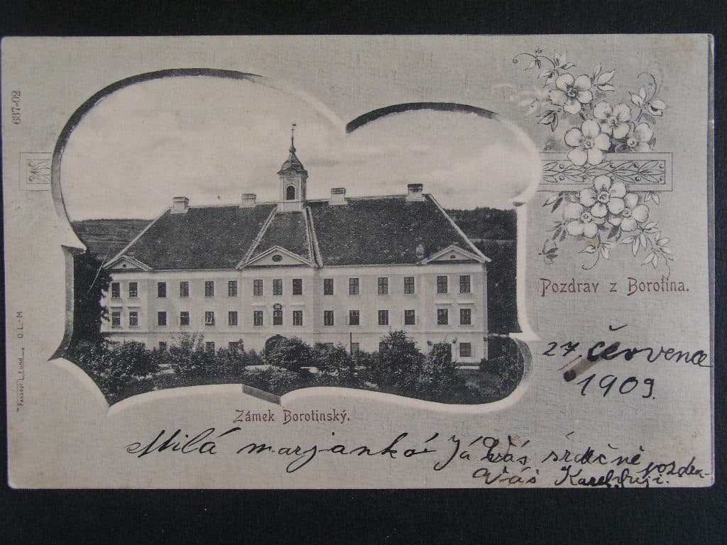 Borotín okr. Blansko, prošlá 1909