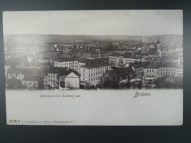 Brno, panorama se Špilberkem, neprošlá