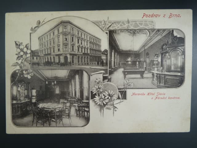 Brno, hotel Slávia a kavárna, neprošlá