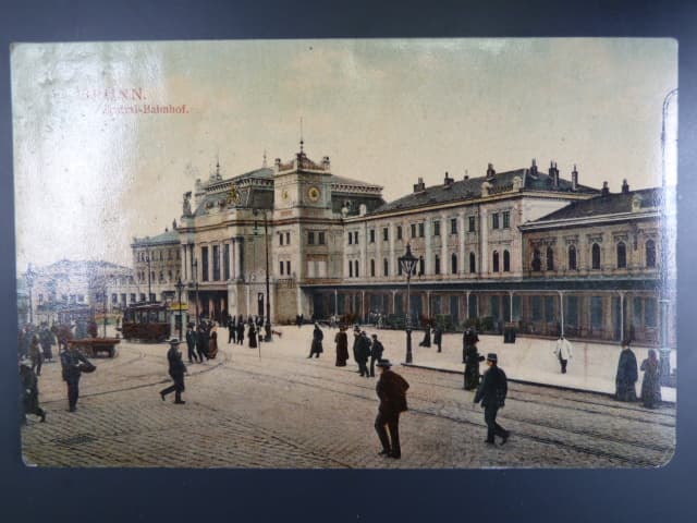 Brno, Nádraží., prošlá 1900