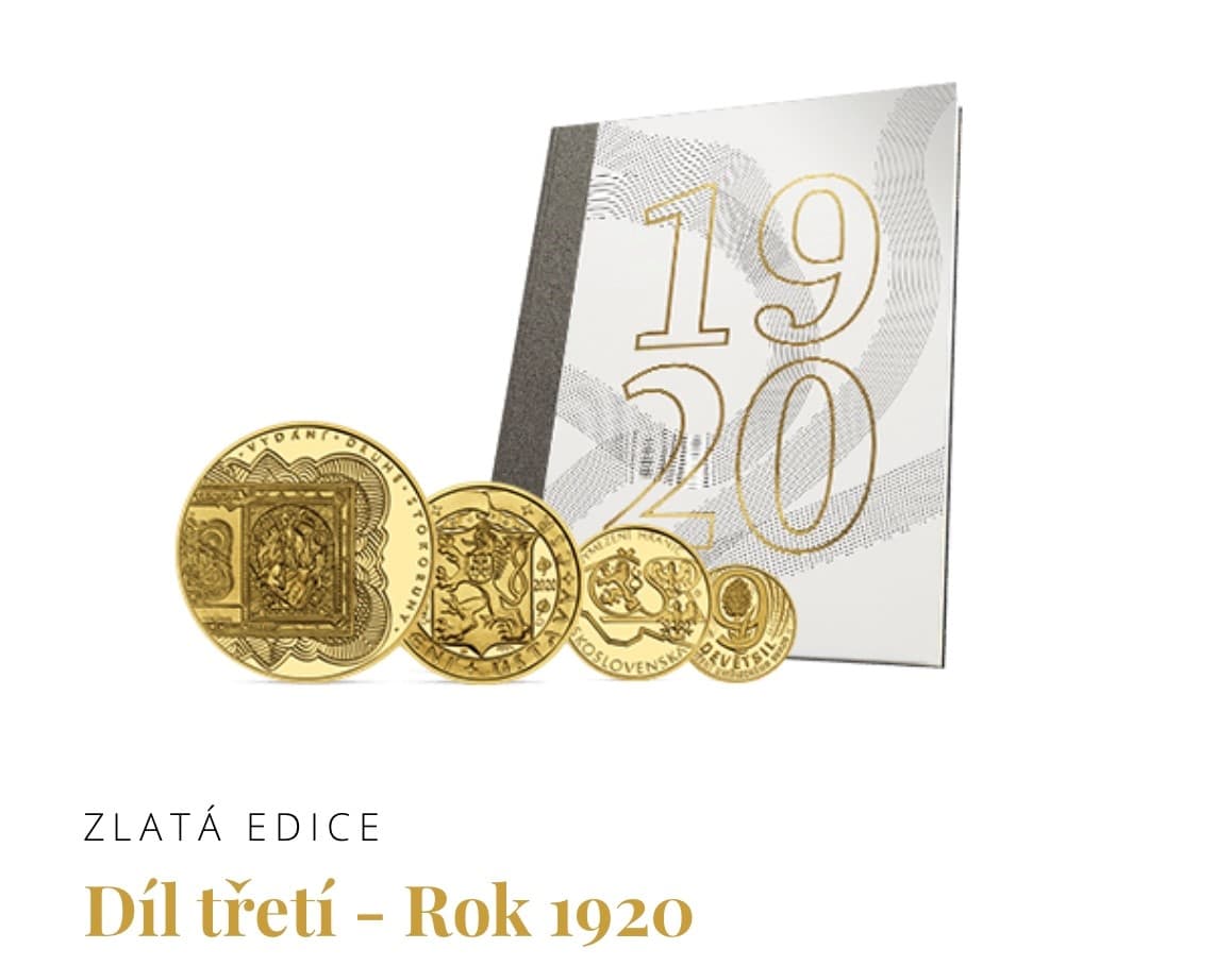 KRONIKA PRVNÍ REPUBLIKY díl 3. 1920 zlaté vydání - Unikátní Kronika o historii a bankovkách 1.republiky
