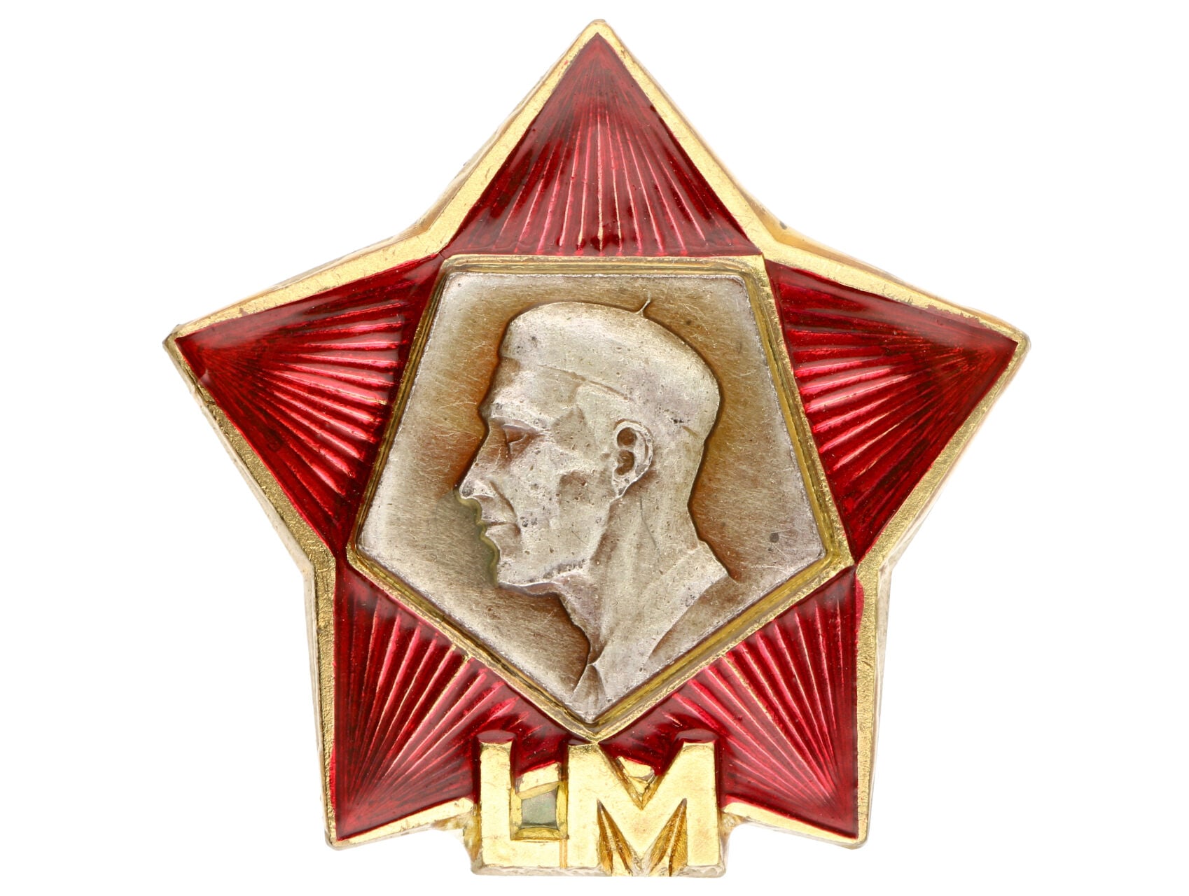 Čestný odznak Lidových Milicí, upínání na šroub