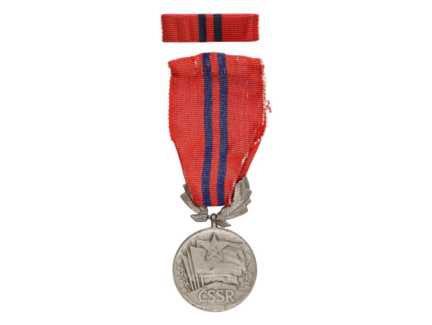 Vyznamenání - Za zásluhy o výstavbu II. vydání po roce 1960 ČSSR č.13861, značka výrobce Zukov, punc Ag 900, původní etue