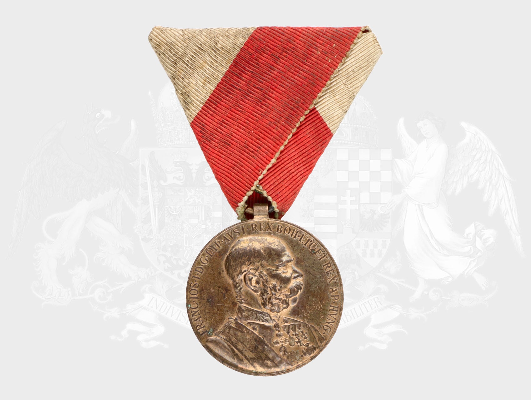 Civilní jubilejní pam. medaile z r.1898, původní stuha