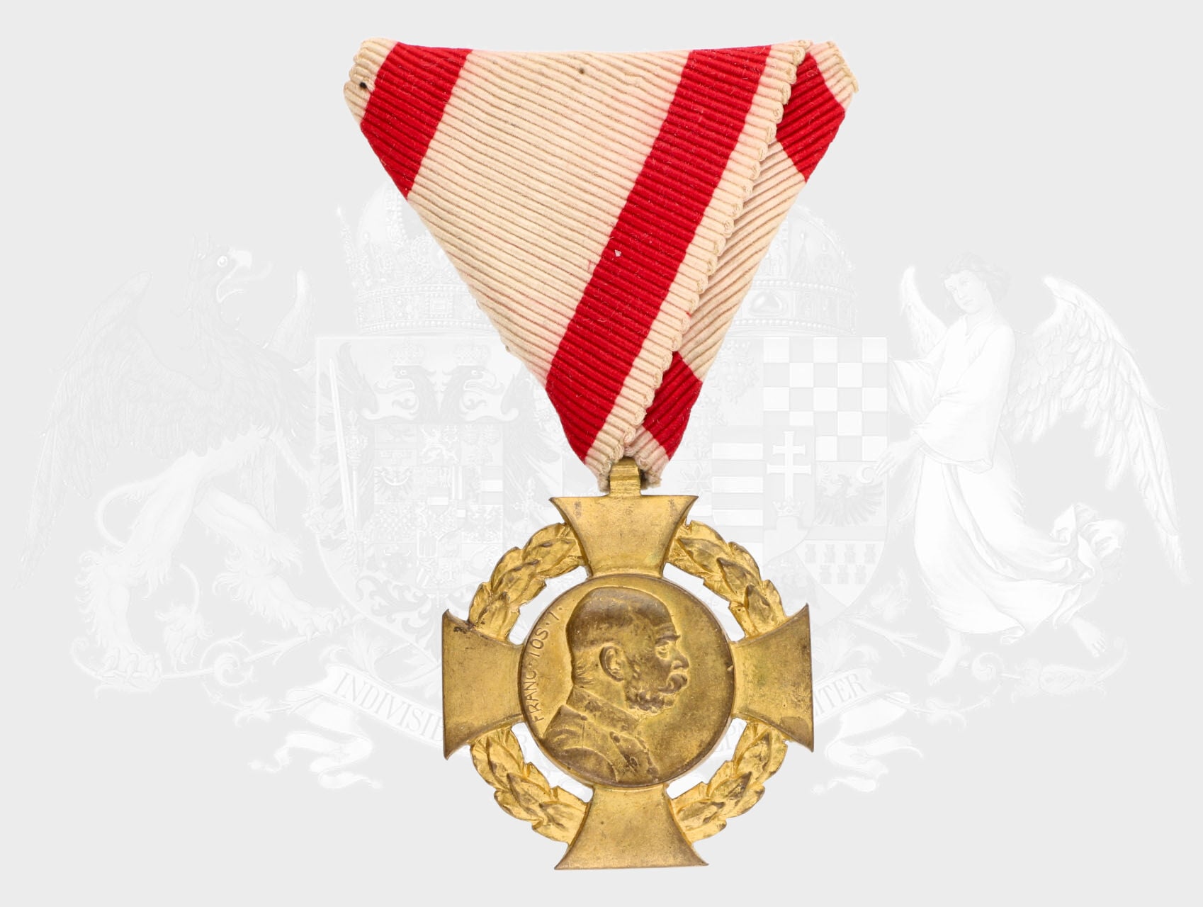 Jubilejní kříž 1908 na původní vojenské stuze