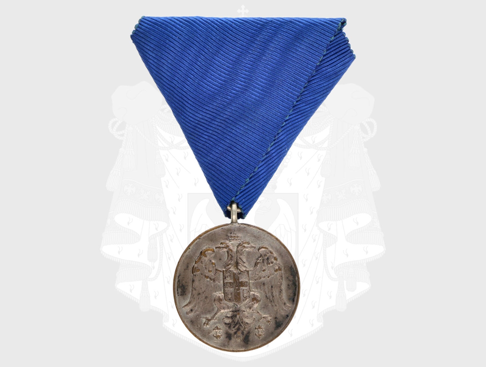 Stříbrná medaile za Horlivou službu, původní stuha