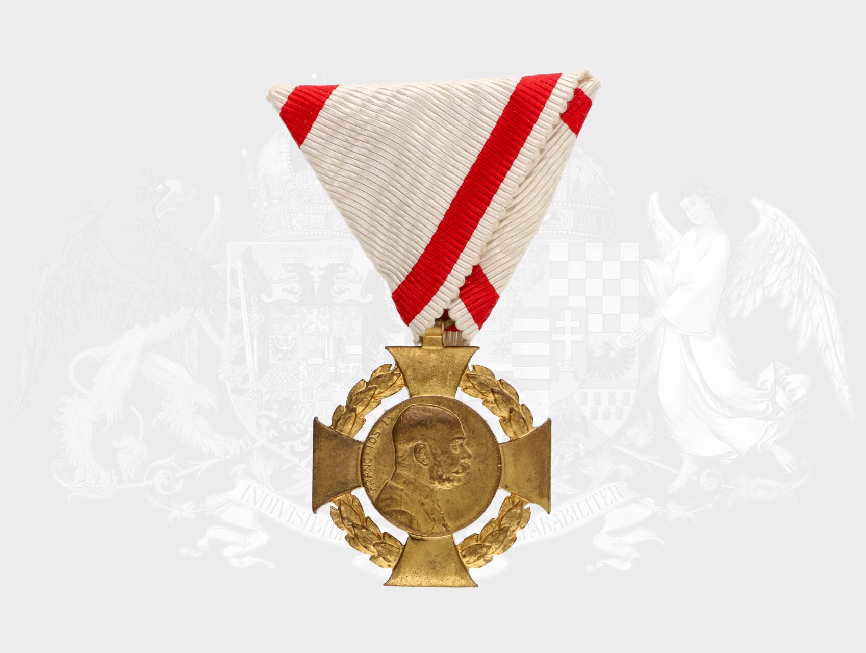 Jubilejní kříž 1908 na původní vojenské stuze
