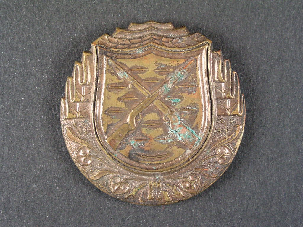 Výkonostní odznak pro střelce z pušky, plech, období 1945-1948
