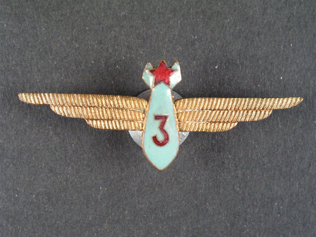 Odznak letovoda 3.tř. 1954-68. světlemodrý smalt č.457