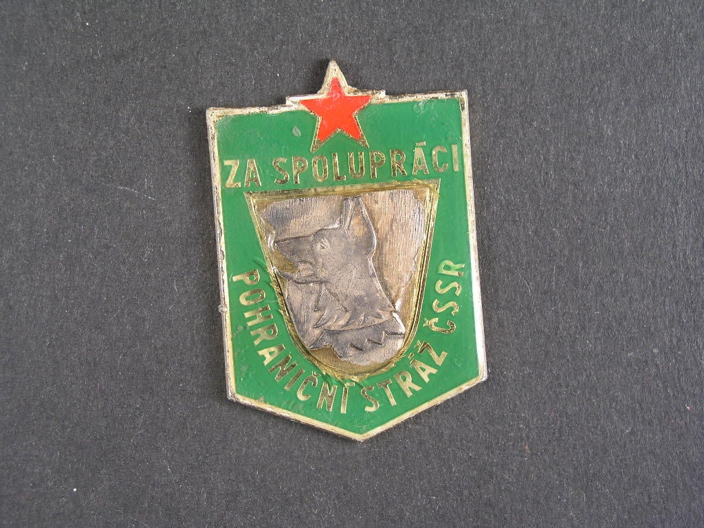 Plaketa Za spolupráci PS ČSSR, 50x34 mm