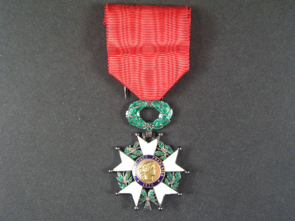 Řád čestné legie, rytíř, 3. republika 1870 - 1951, mírně poškozen smalt v cípech kříže