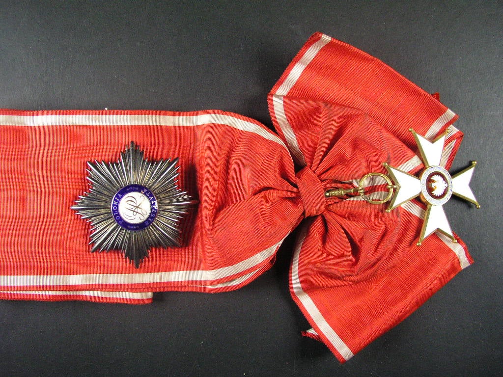Řád Polonia Restituta 1918, 1. třída + etue a dekret
