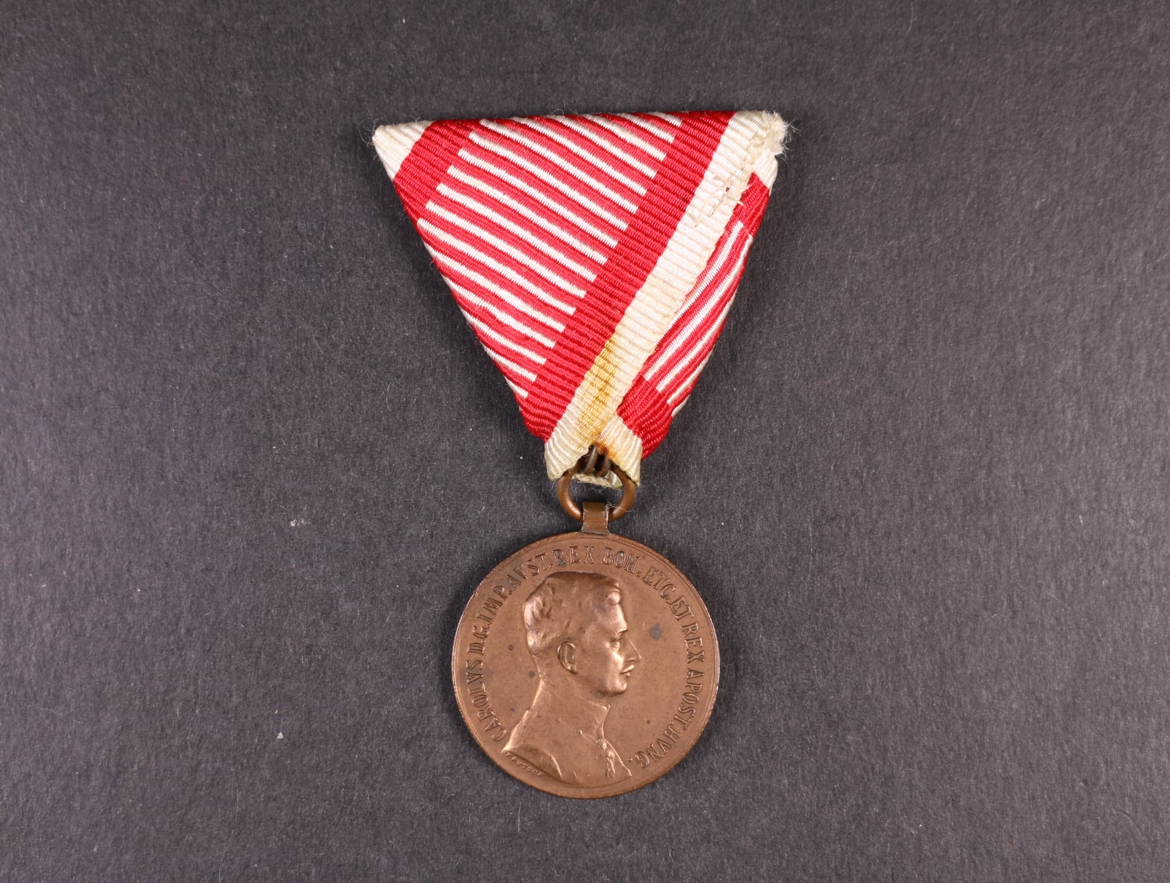 Bronzová medaile za statečnost, nová vojenská stuha, vydání 1917 - 1918