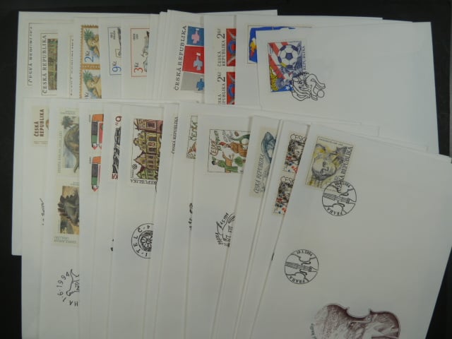 kompletní ročník obálek FDC 1994, kat. číslo 30 - 59, celkem 27 ks