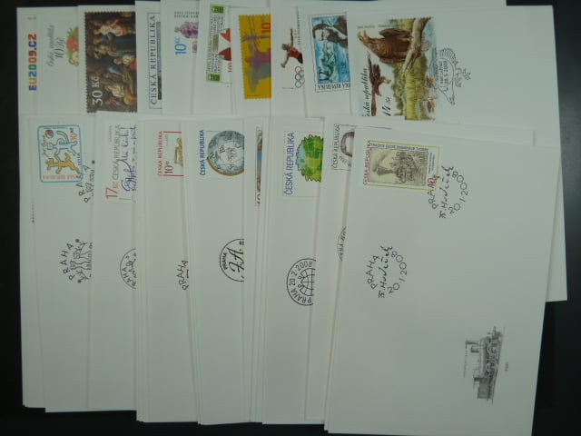 kompletní ročník obálek FDC 2008, kat. číslo 540 - 584, celkem 37 ks