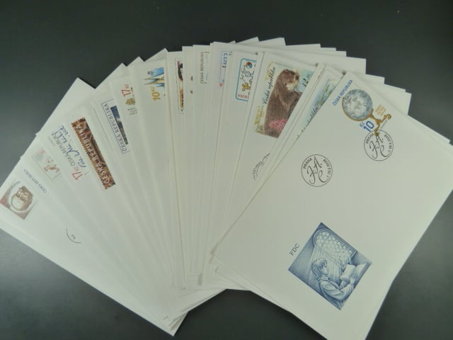 kompletní ročník obálek FDC 2008, kat. číslo 540 - 584, celkem 37 ks