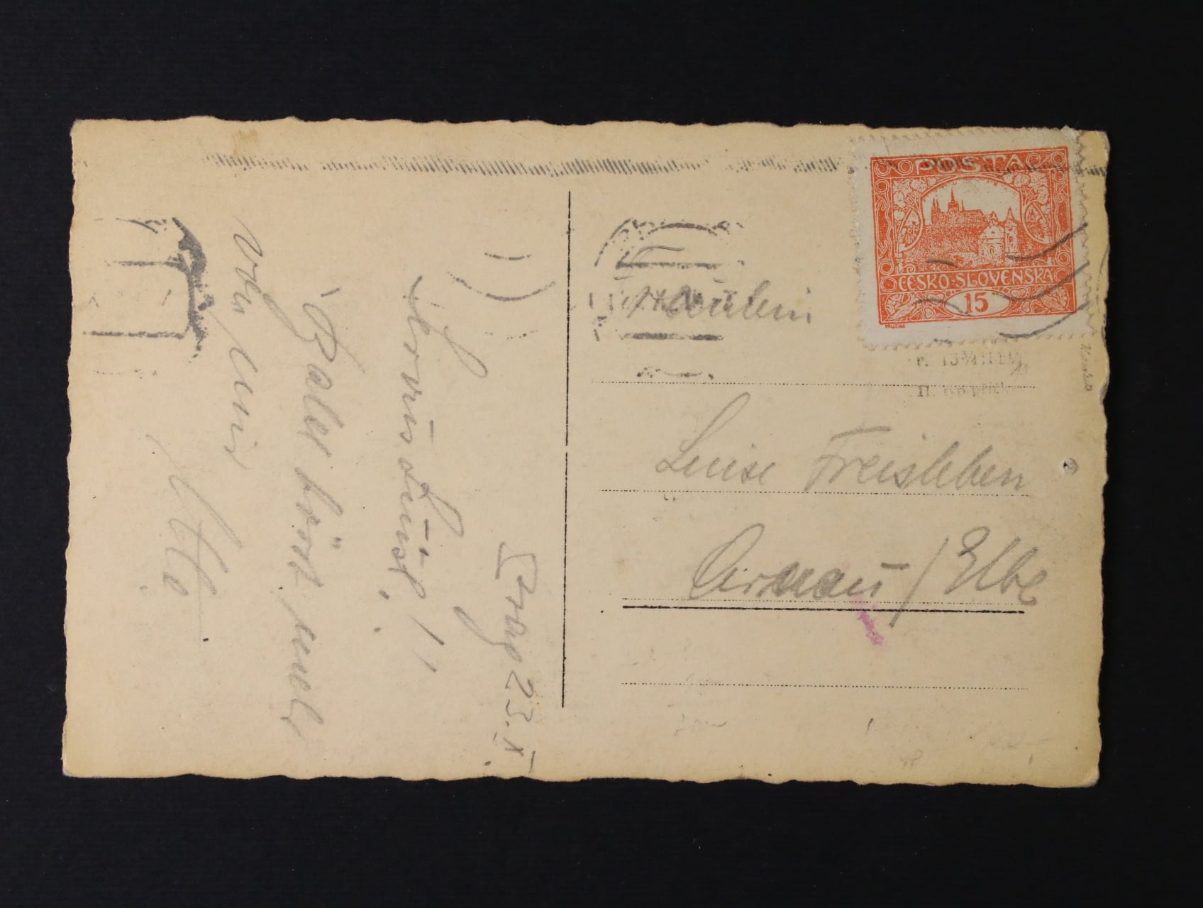 celistvost frank. zn. č. 7 F, II. příčkový typ, zk. Karásek
