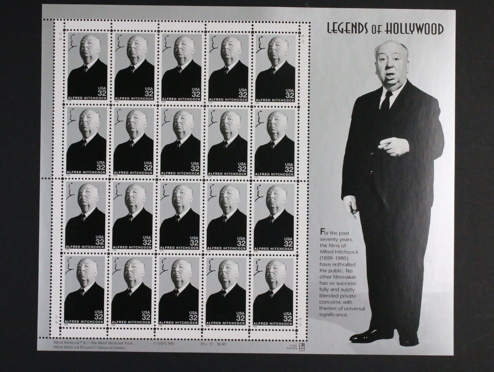 Zn. č. 2996, TL legendy Hollywoodu - Alfred Hitchcock