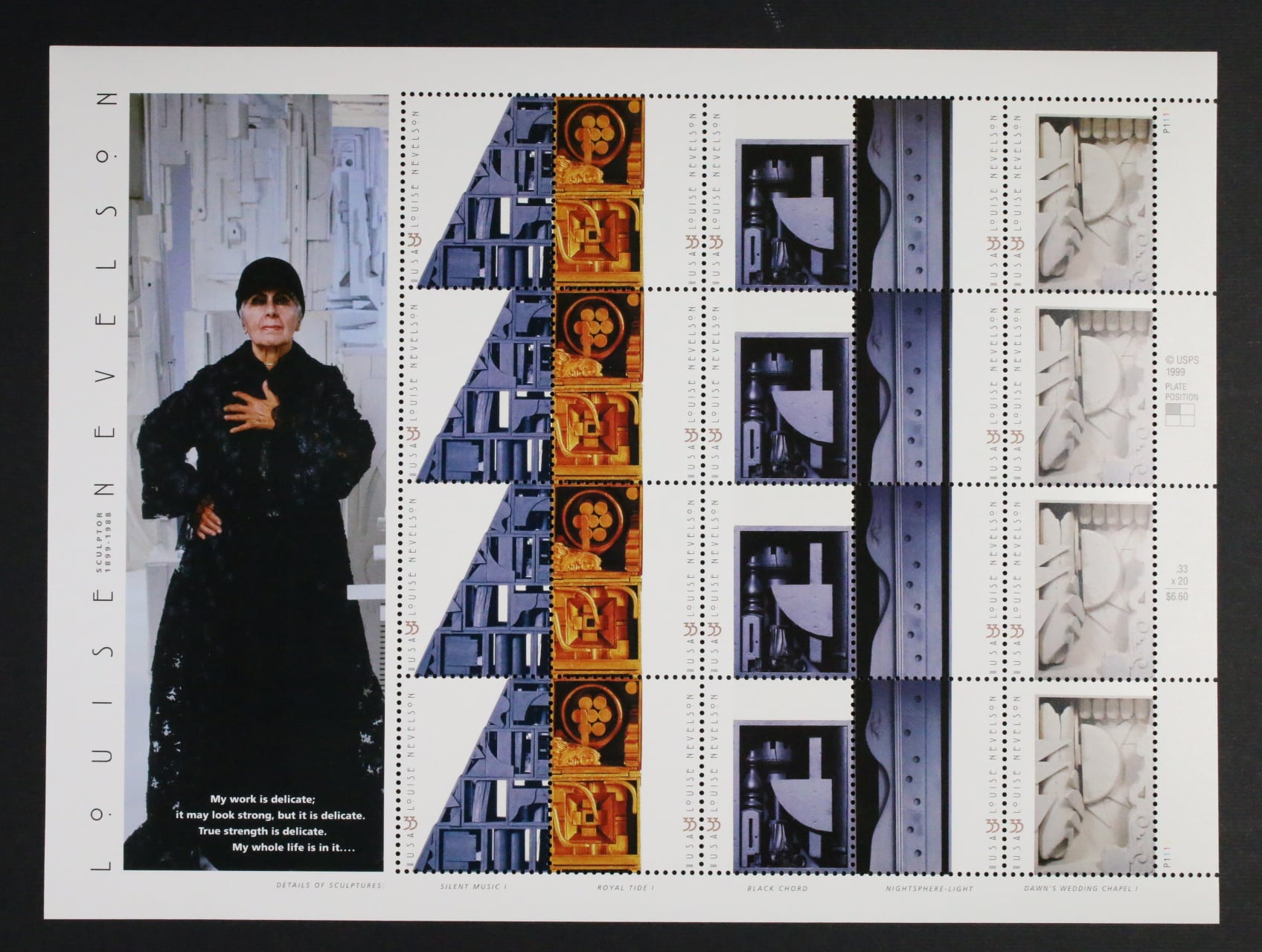 Zn. č. 3275-3279, TL Louise Nevelson