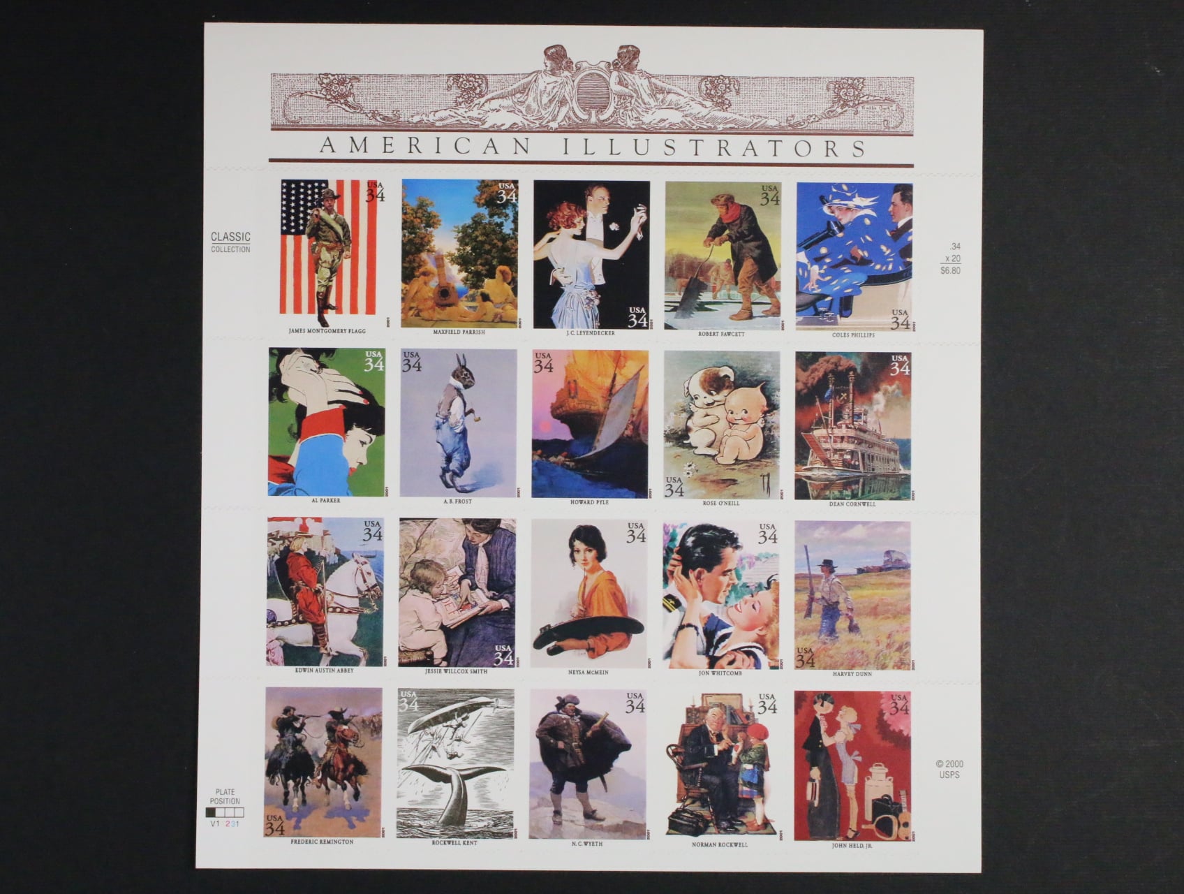 Zn.č. 3405-3424, TL američtí ilustrátoři